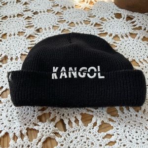Men’s Kangol Black Sliced Peak Beanie.